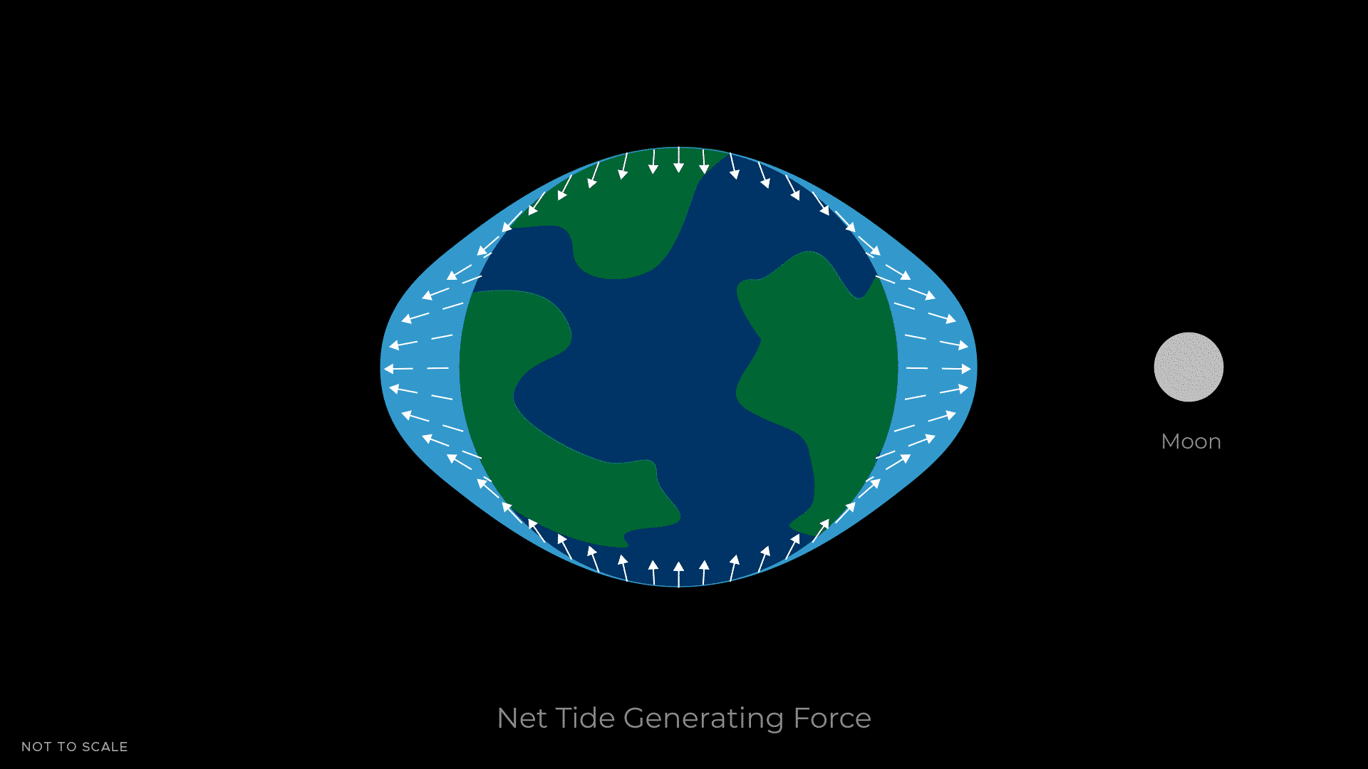 月球对地球的引力影响着潮汐的形成