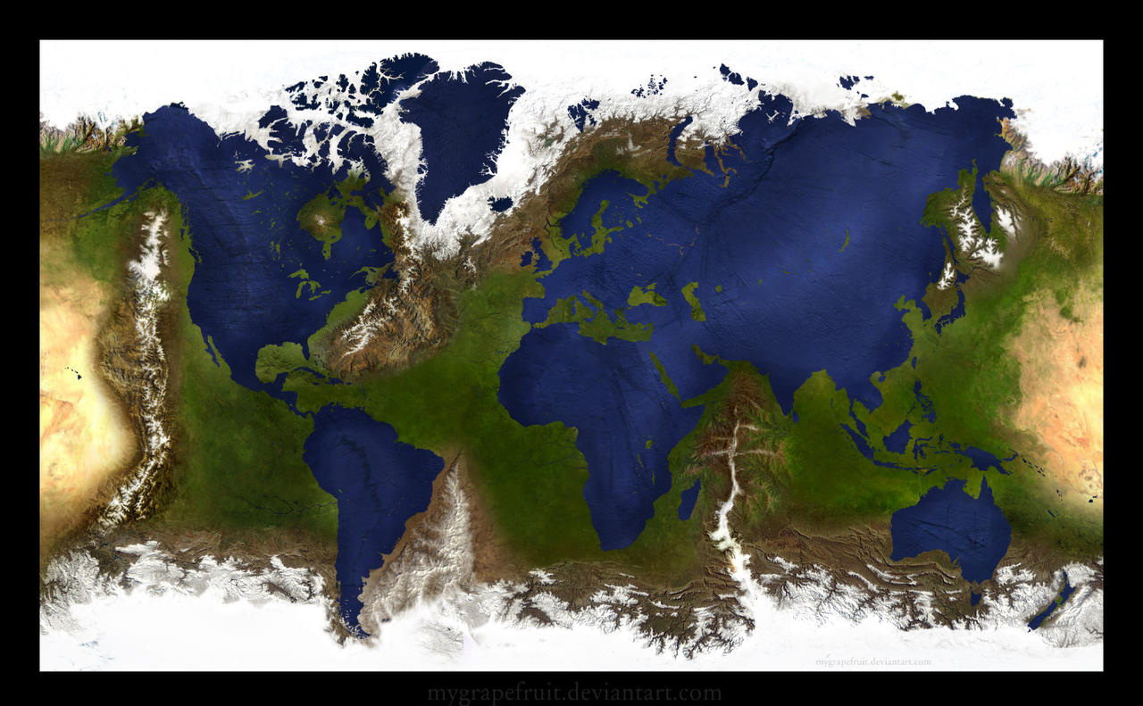 假如陆地和海洋翻转过来...