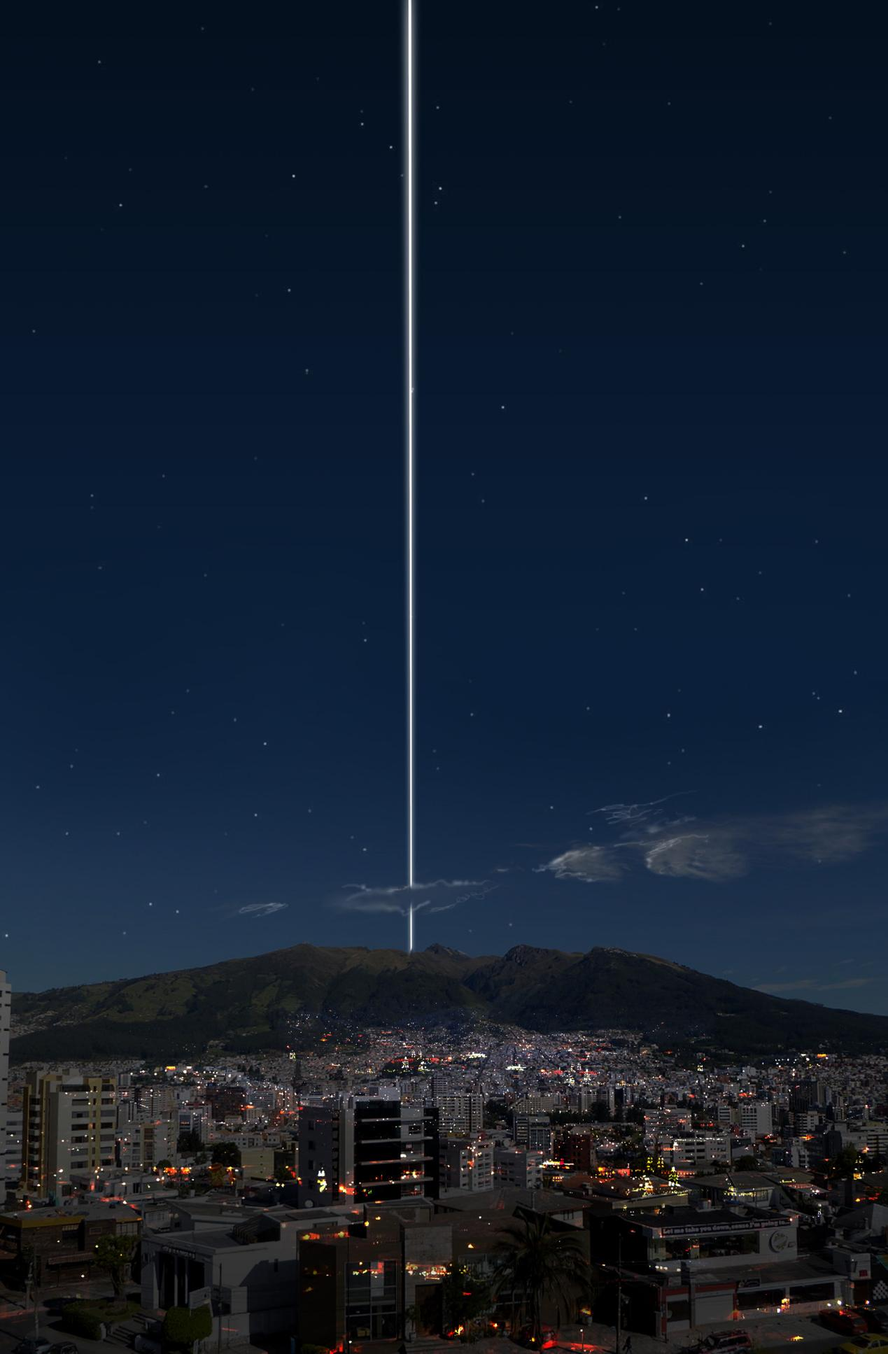 从赤道看地球的星环