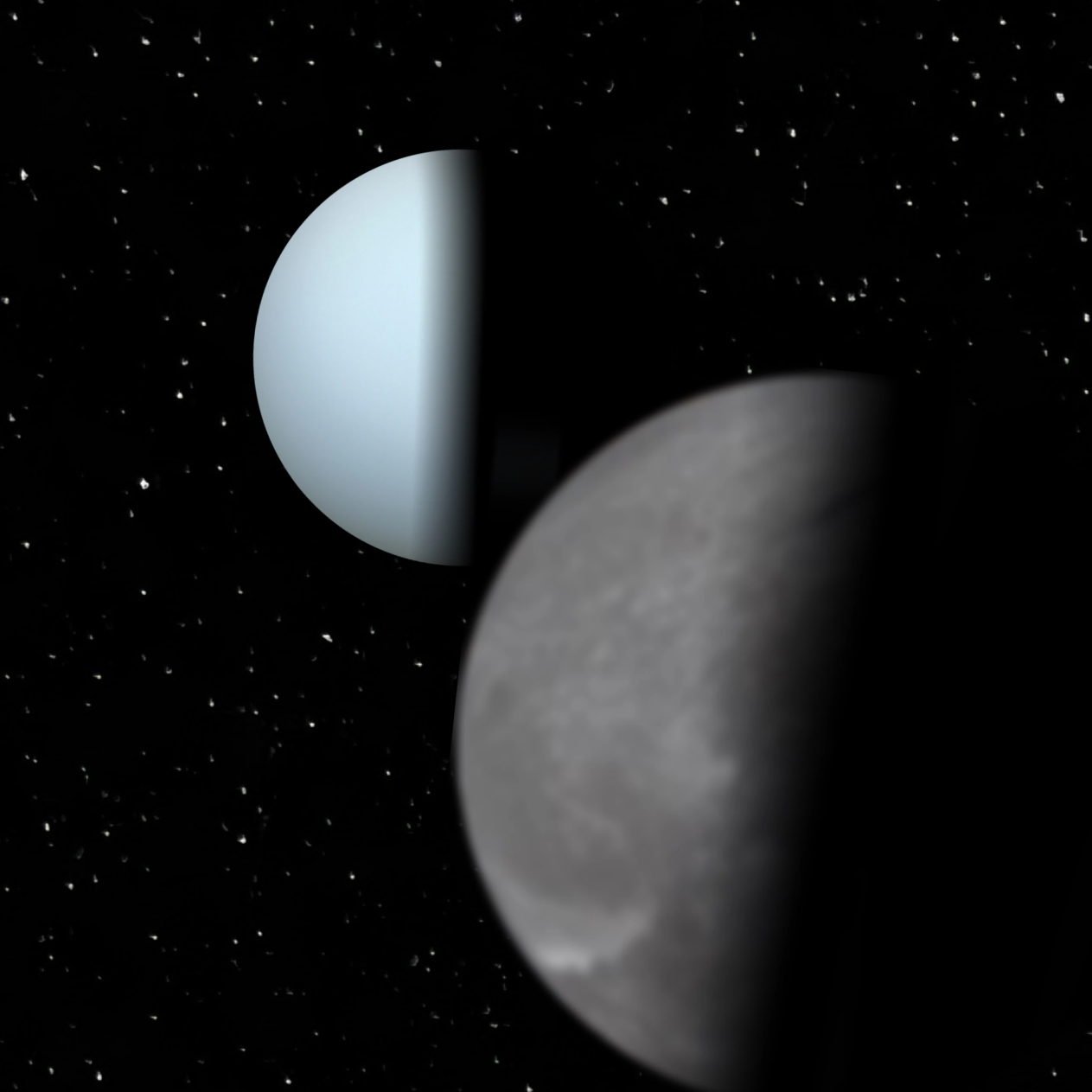 一颗小行星正在撞向天王星